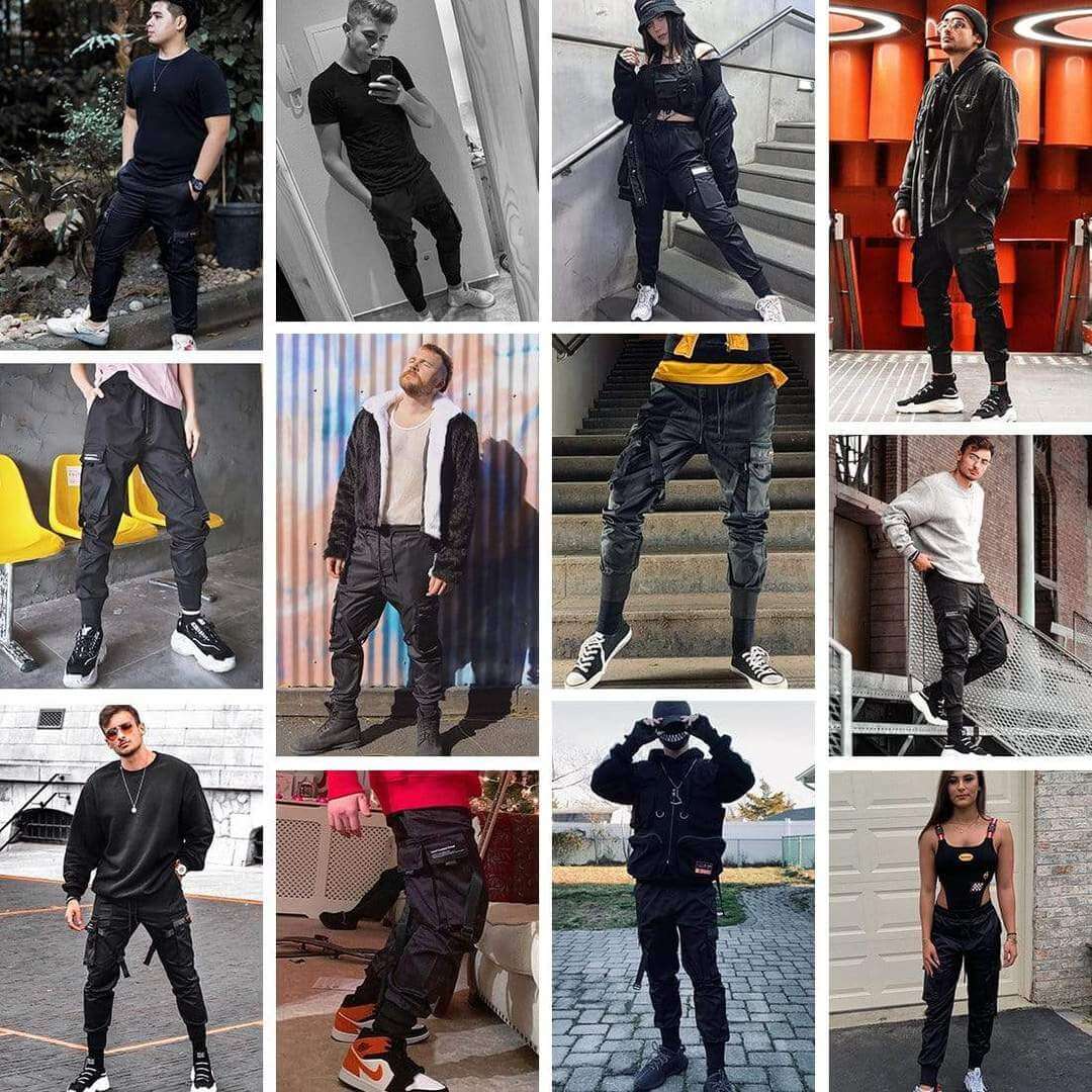 Pantalon cargo multi-poches Hip Hop
