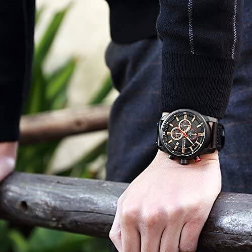 CURREN Chronographe Montre-bracelet pour homme