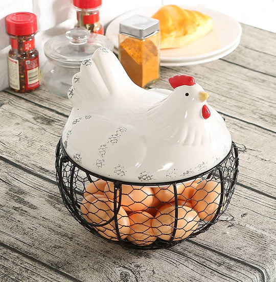 Panier de rangement des œufs en céramique