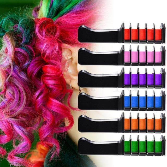 Peigne pour coloration temporaire des cheveux