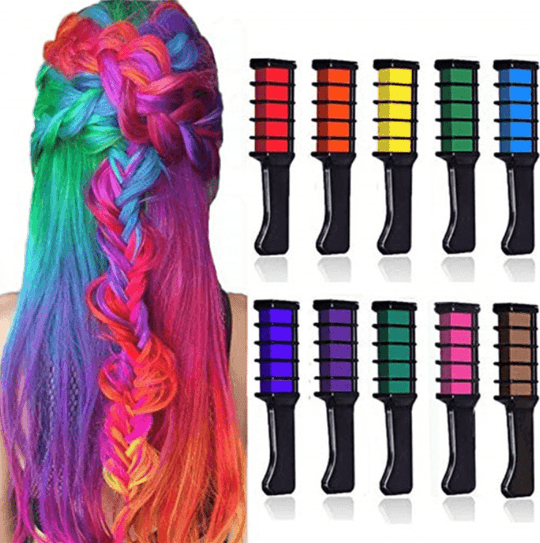 Peigne pour coloration temporaire des cheveux