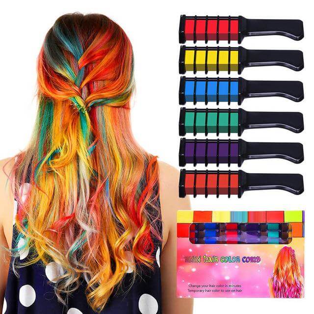 Peigne pour coloration temporaire des cheveux