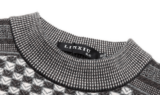 Pulls à carreaux en tricot pour hommes