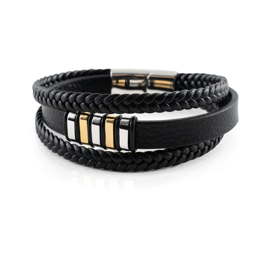 Bracelets élégants pour hommes, style cuir véritable