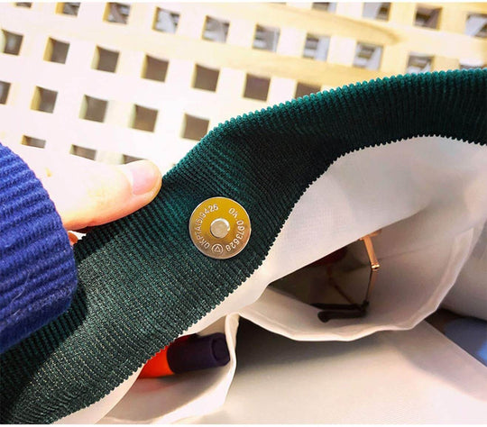 Sac fourre-tout en velours côtelé